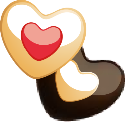 Editor - Clipart - Chocolate Heart Clip Art Png (400x388)