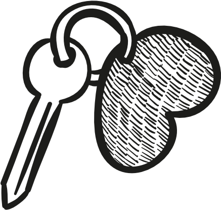 Heart Shaped Key Icon - Llave Con Llavero Para Colorear (512x512)