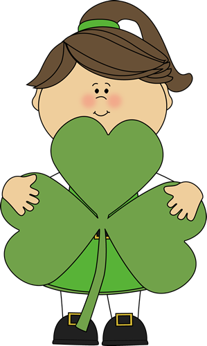 With The Topic Of Graphing Coming Up In Math, Her Clipart - St Patricks Kids Clipart (299x500)