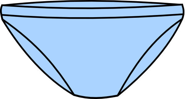 Light Blue Undies Clip Art - Clip Art Undies (600x323)