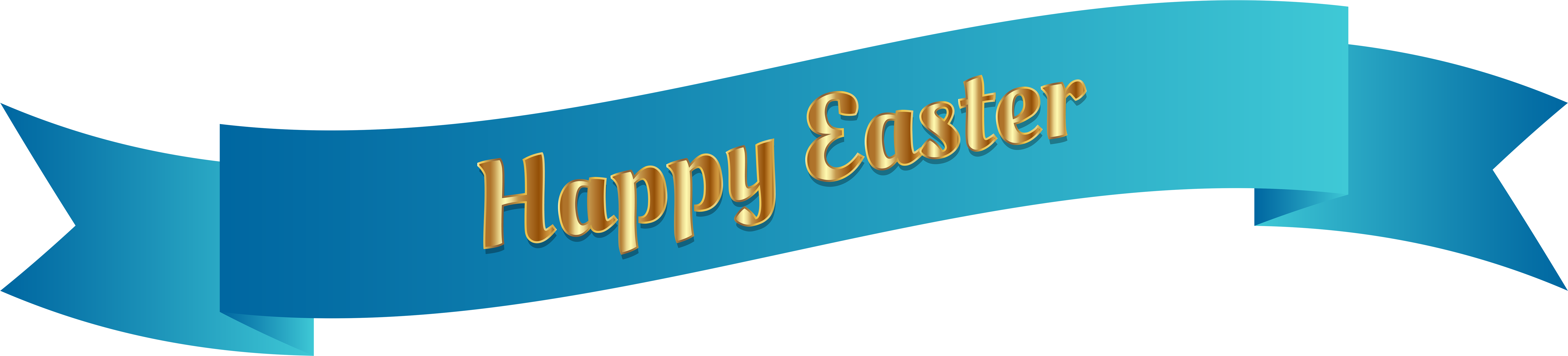Blue Happy Easter Banner Png Clip Art Image - Happy Easter In Blue (8000x1923)