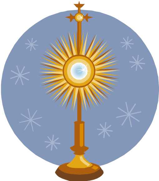 Clip Art Blessed Sacrament Clipart - Adoration Clipart (510x580)