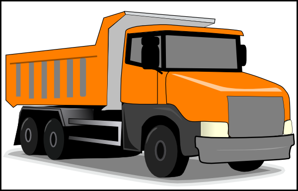 Free Truck Clipart Truck Icons Truck Graphic Clipart - Orange Dump Truck Clip Art (600x386)