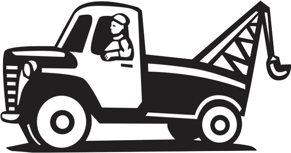 Tow Truck Simple Cartoon Tow Clipart Cliparts And Others - Tow Hook T Shirts (591x311)