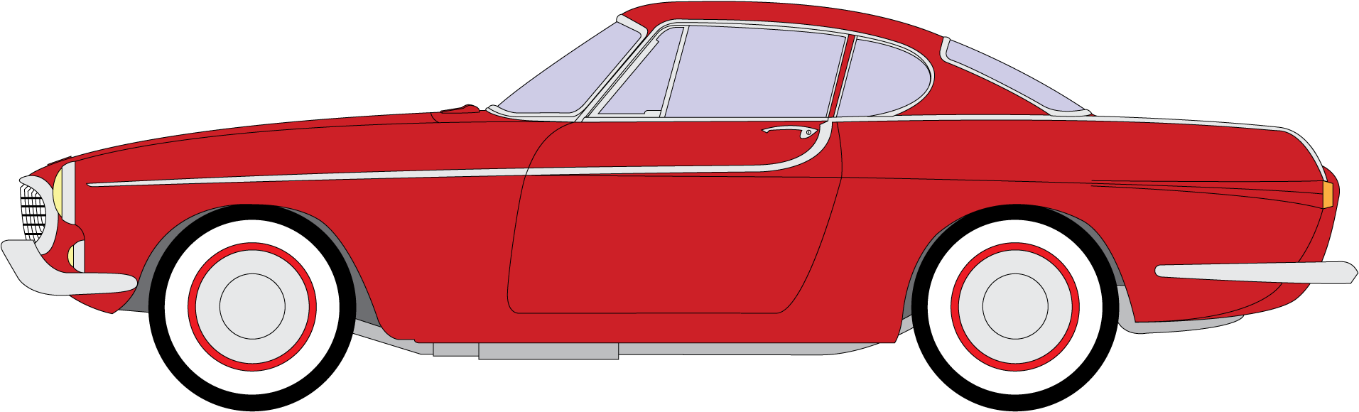 Volvo P1800 Png Clipart - Classic Car (2046x758)