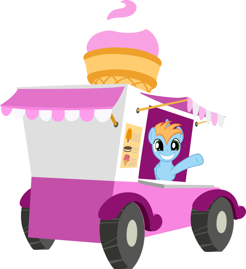 Clipart Info - Ice Cream Truck Mlp (1024x1118)