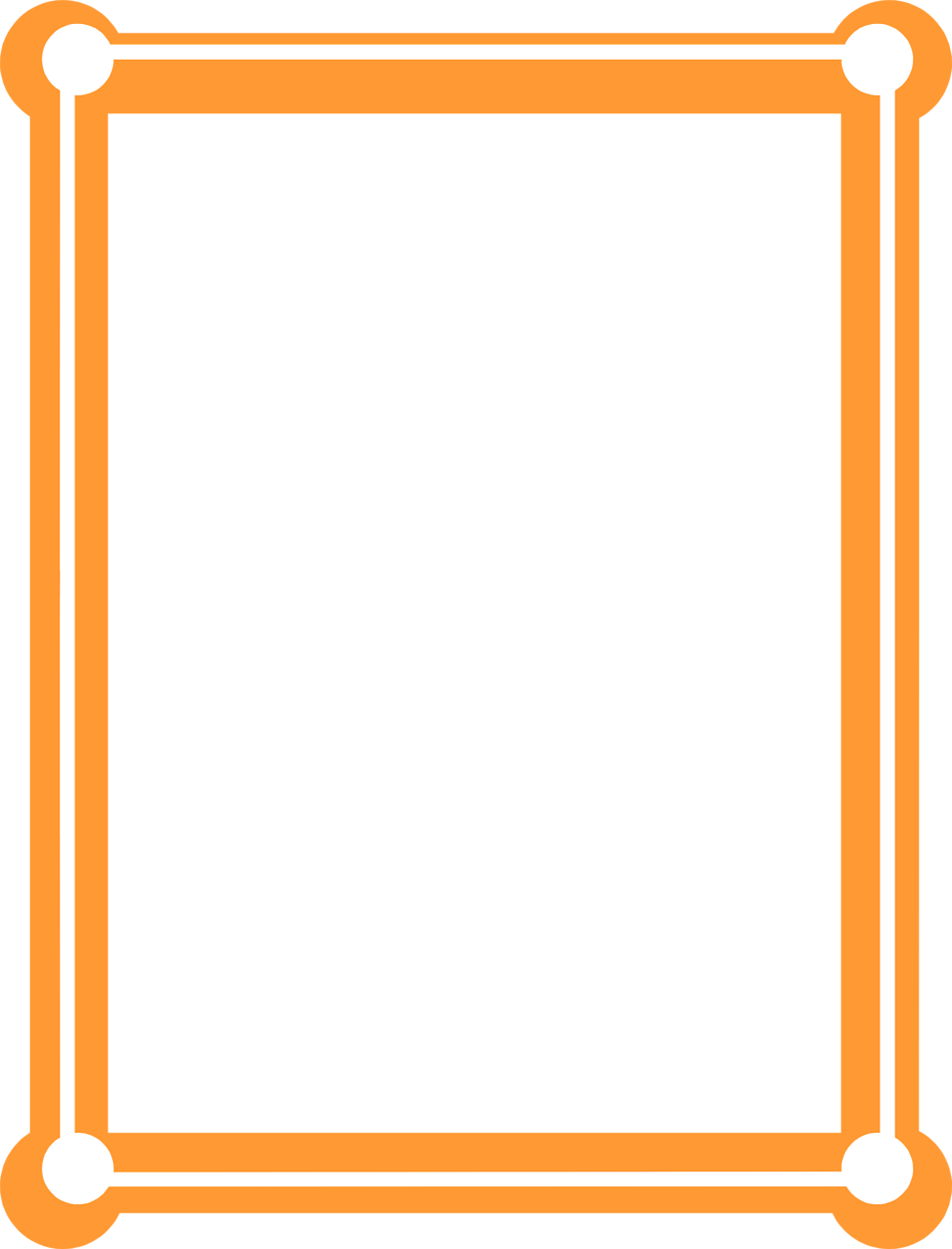 Orange Clipart Picture Frame - Orange Borders And Frames (958x1257)