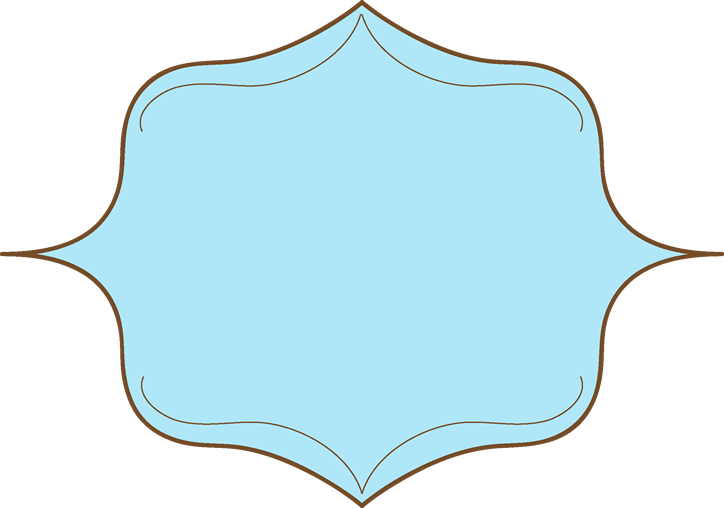 Shapes Clipart Elegant Shape - Blue Label Frame Png (724x508)