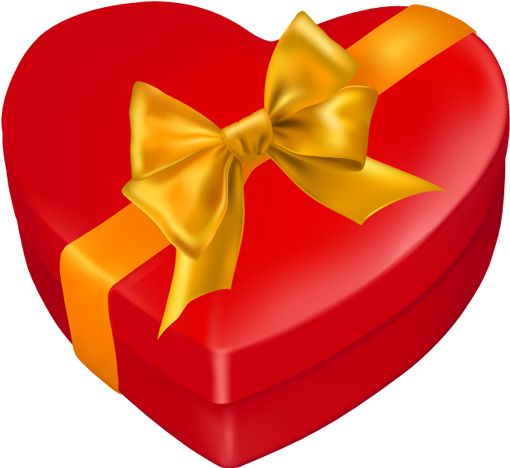Heart-shaped Gift Box Icon - Gift (512x512)