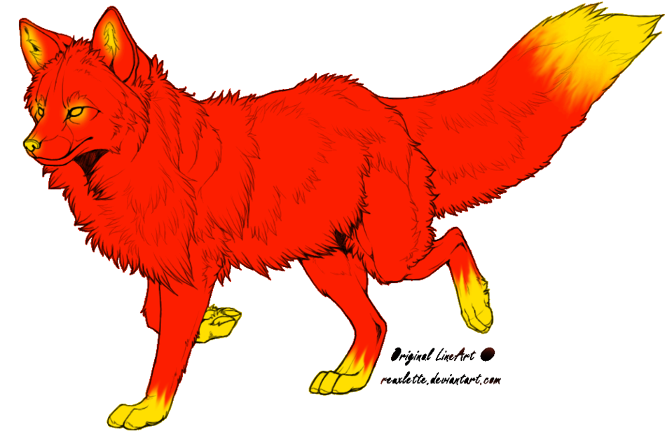 Lineart-fire By Xxrainbowgodxx0 On Clipart Library - Outline Of A Fox (1024x707)