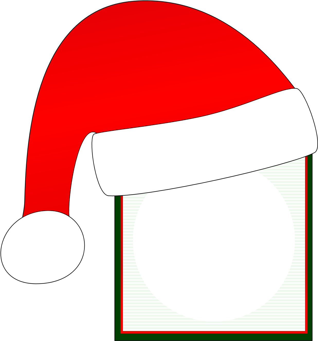 Square Santa Clipart - Santa Claus Frame Clipart (1500x1500)