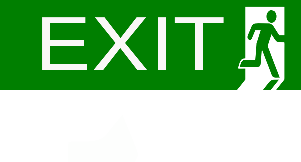 Exit Clip Art - Emergency Exit (600x324)