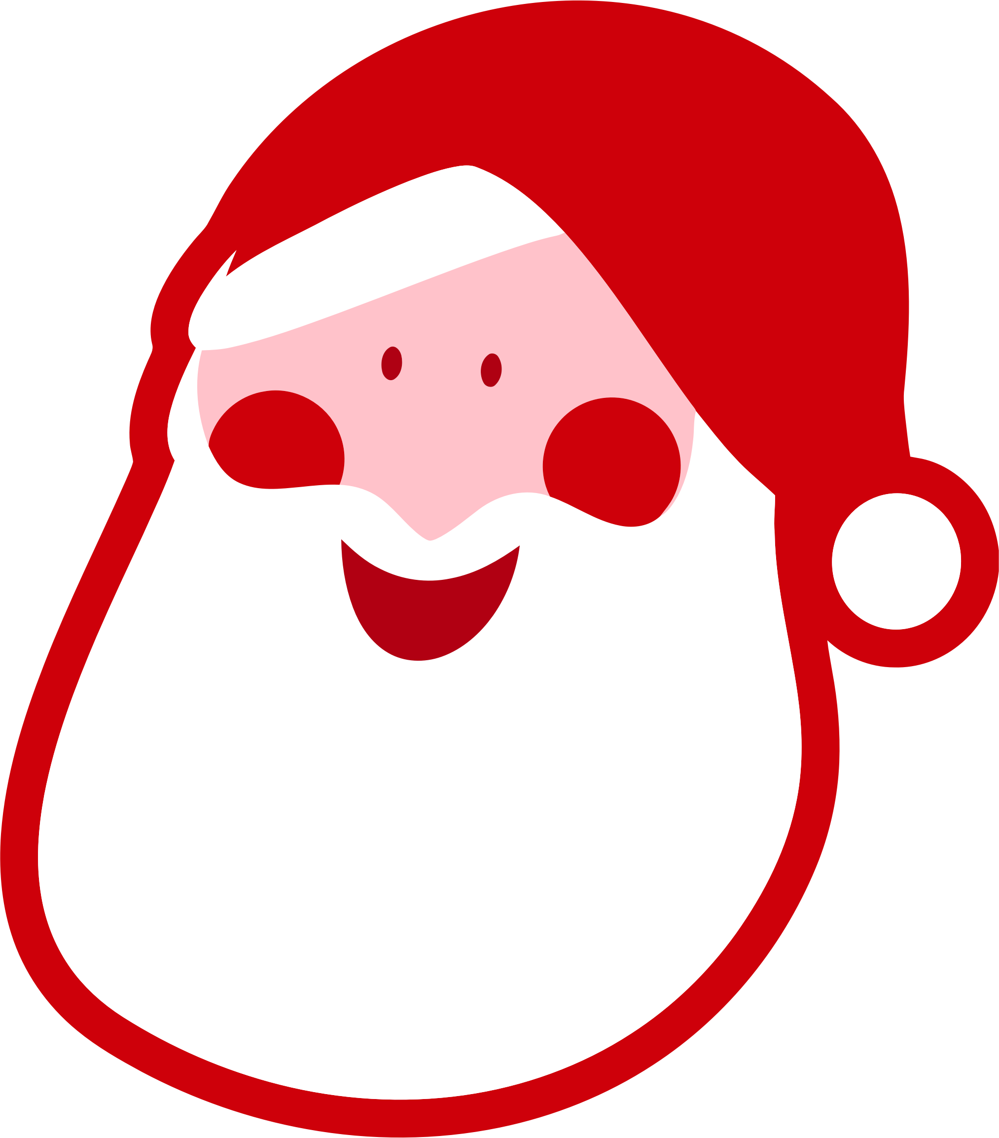 Santa Claus Head - Santa Claus Head Clipart (2026x2308)