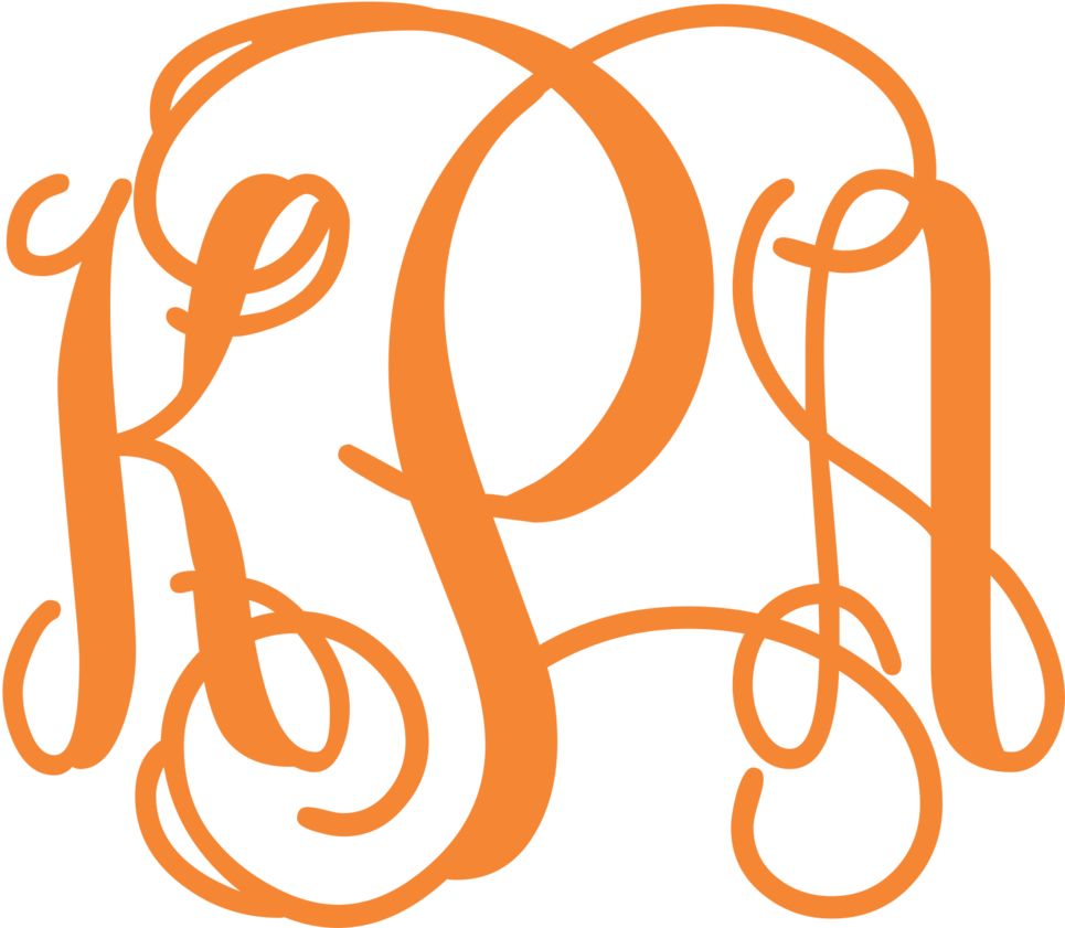 Interlocking Monogram Vinyl Decal - Cathys Concepts Personalized Ring Bearer Pillow (1023x840)