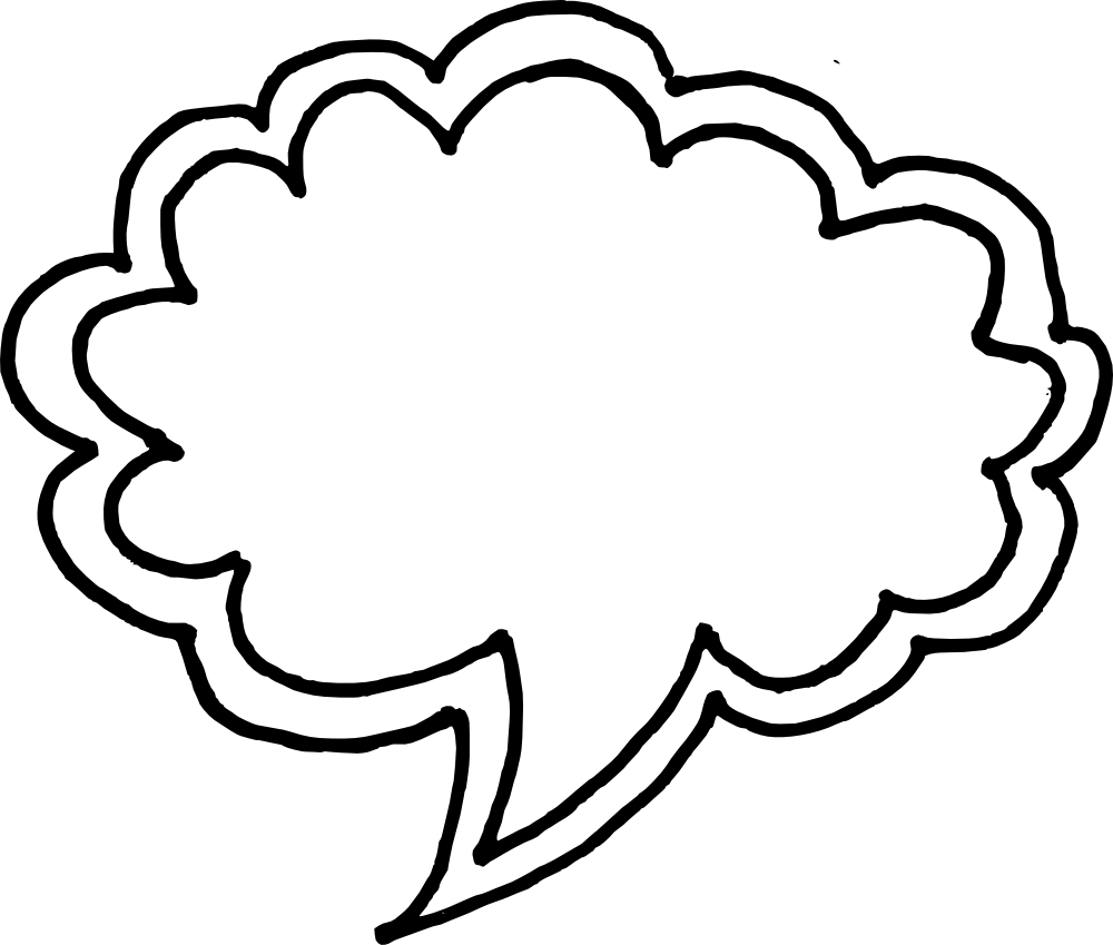 Free Download - Speech Bubble Drawn Transparent (1000x849)