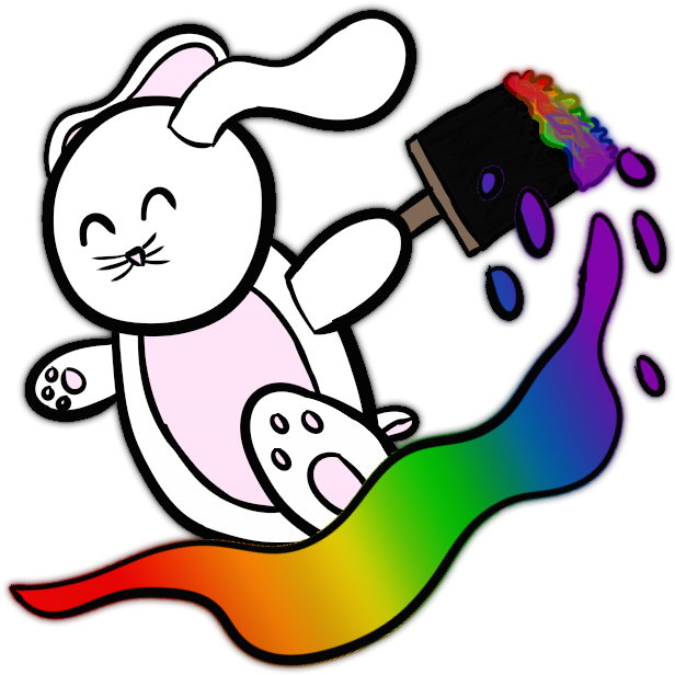Paintbrush Bunny By Volttexx - Paintbrush Bunny By Volttexx (647x647)