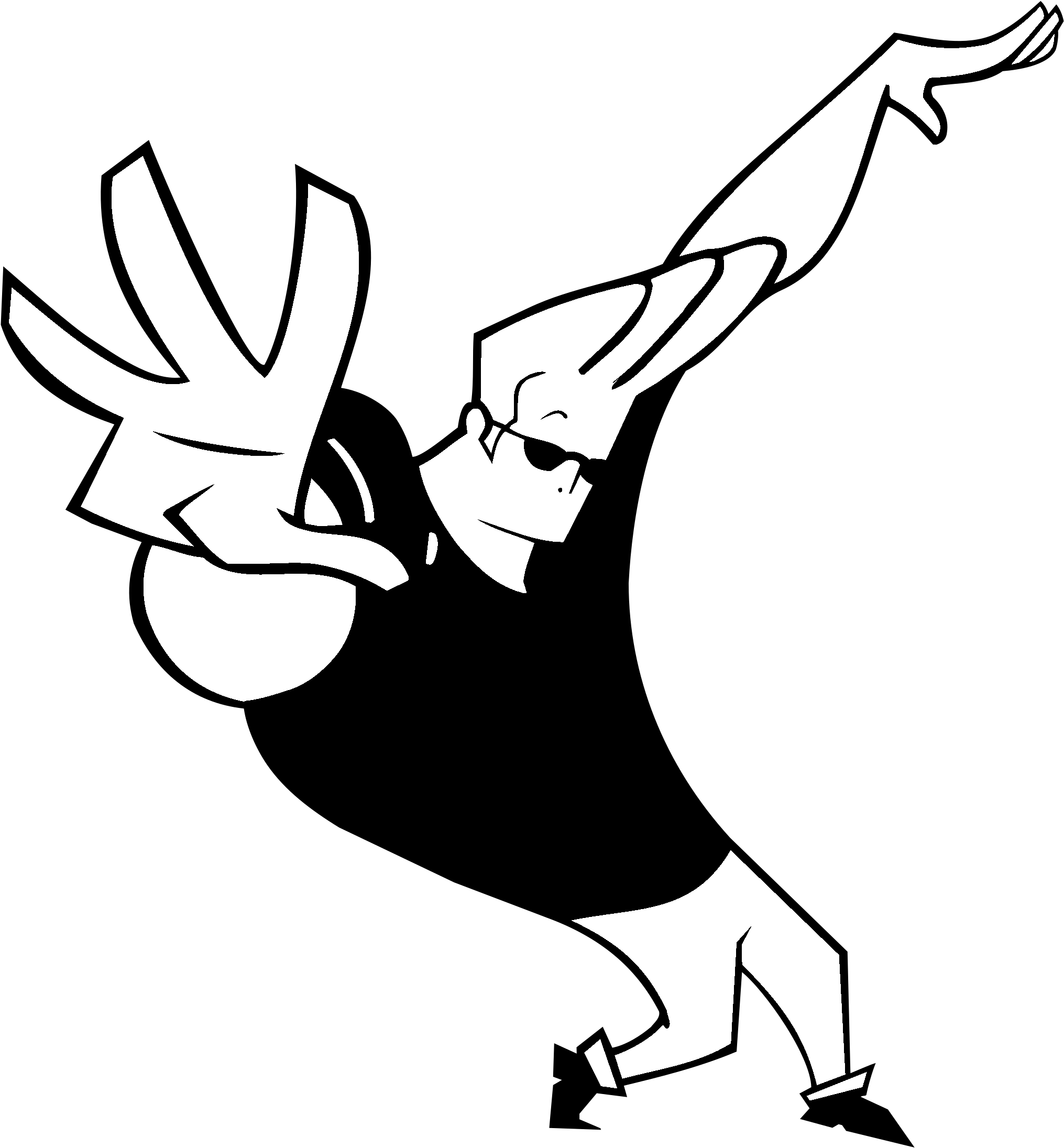 Johnny Bravo Logo Black And White - All Time Favourite Cartoon Characters (2400x2400)