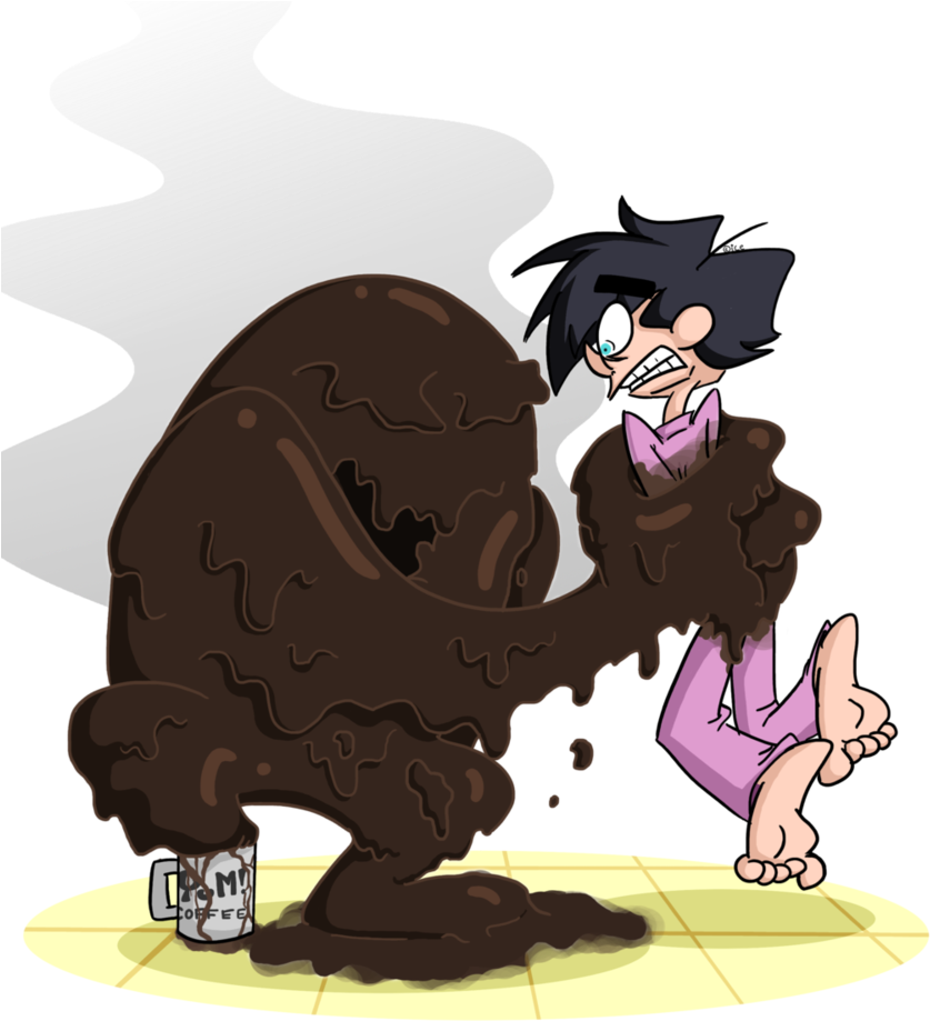 A Cup Of Coffee To Wake You Up By Phantom-ice - Cartoon (854x936)
