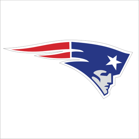 With Logos For - New England Patriots Car Stickers (450x450)