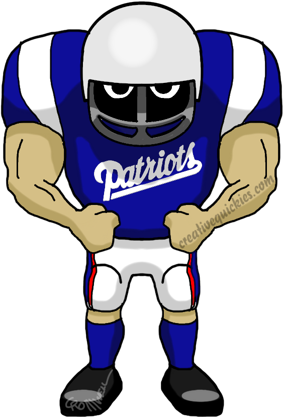 Foxborough Massachusetts New England Patriots - Patriot Football Players Cartoon (752x940)