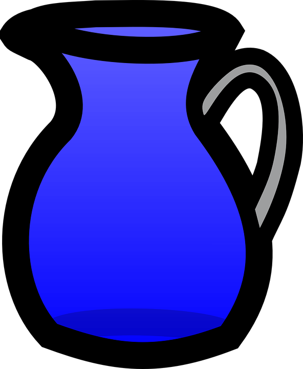 Blue Cup Cliparts - Cartoon Images Of Jug (592x720)