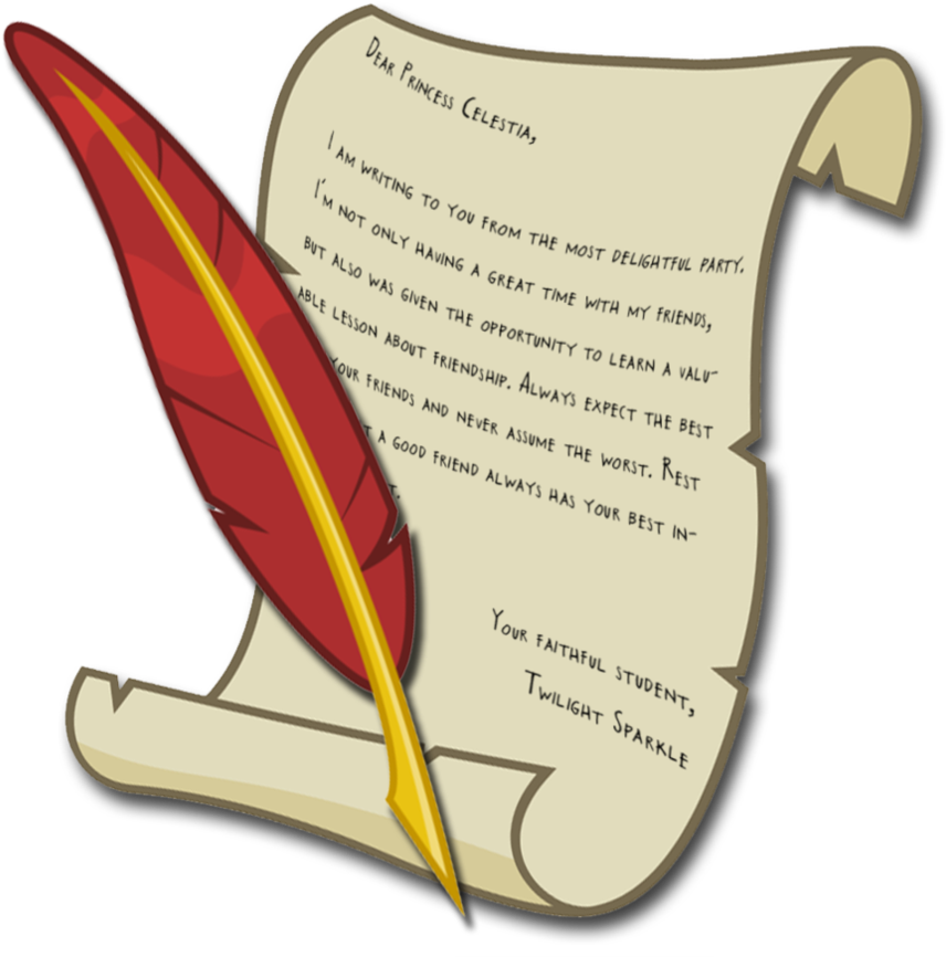 Text Message Clipart Download - My Little Pony Letter (894x894)