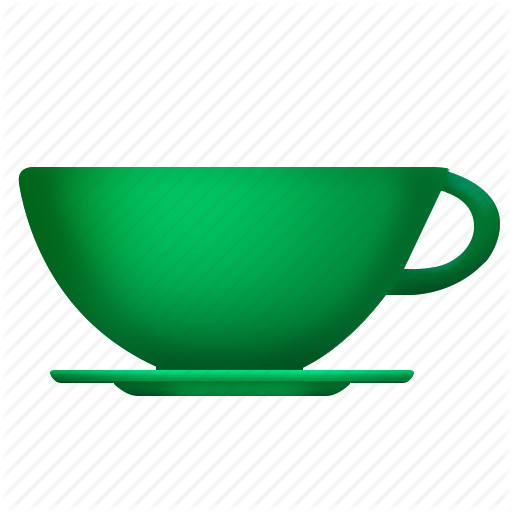 Green Tea Leaf Icon, Cartoon Style Stock Vector - Green Coffee Cup Png (512x512)