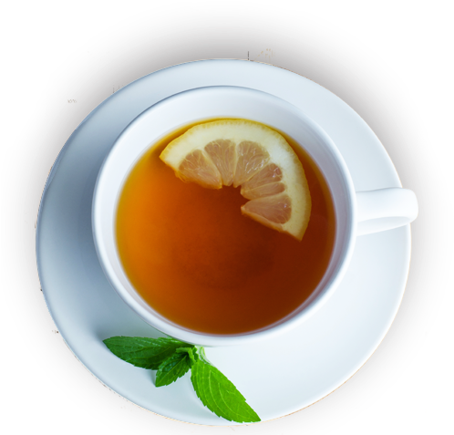 Cup Tea Png - Tea Cup From Top Png (517x482)