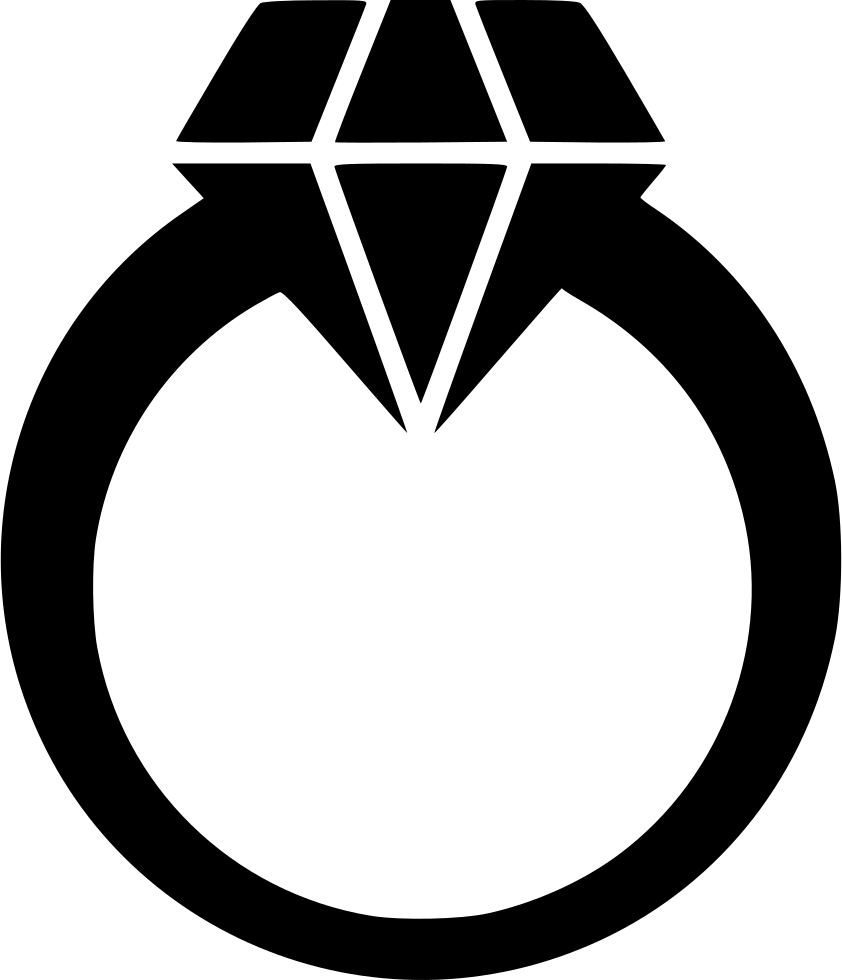 Diamond Ring Comments - Diamond Ring Png Black (842x980)
