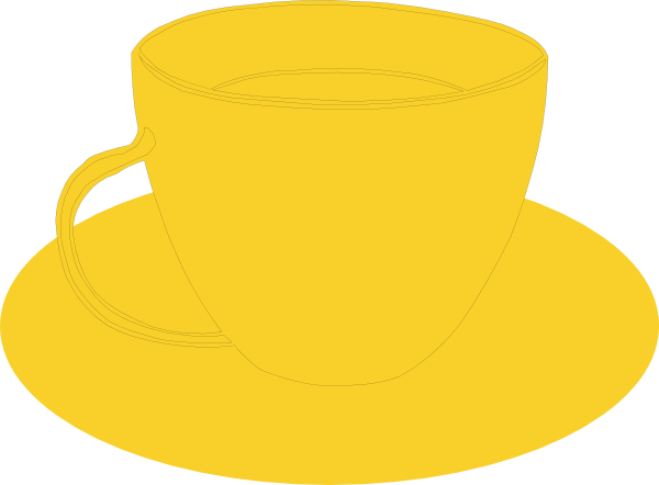 Yellow Tea Cup Clip Art (600x442)
