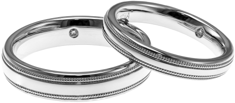 Wedding Rings Png Transparent Image Pngpix - Silver Wedding Bands Png (500x295)