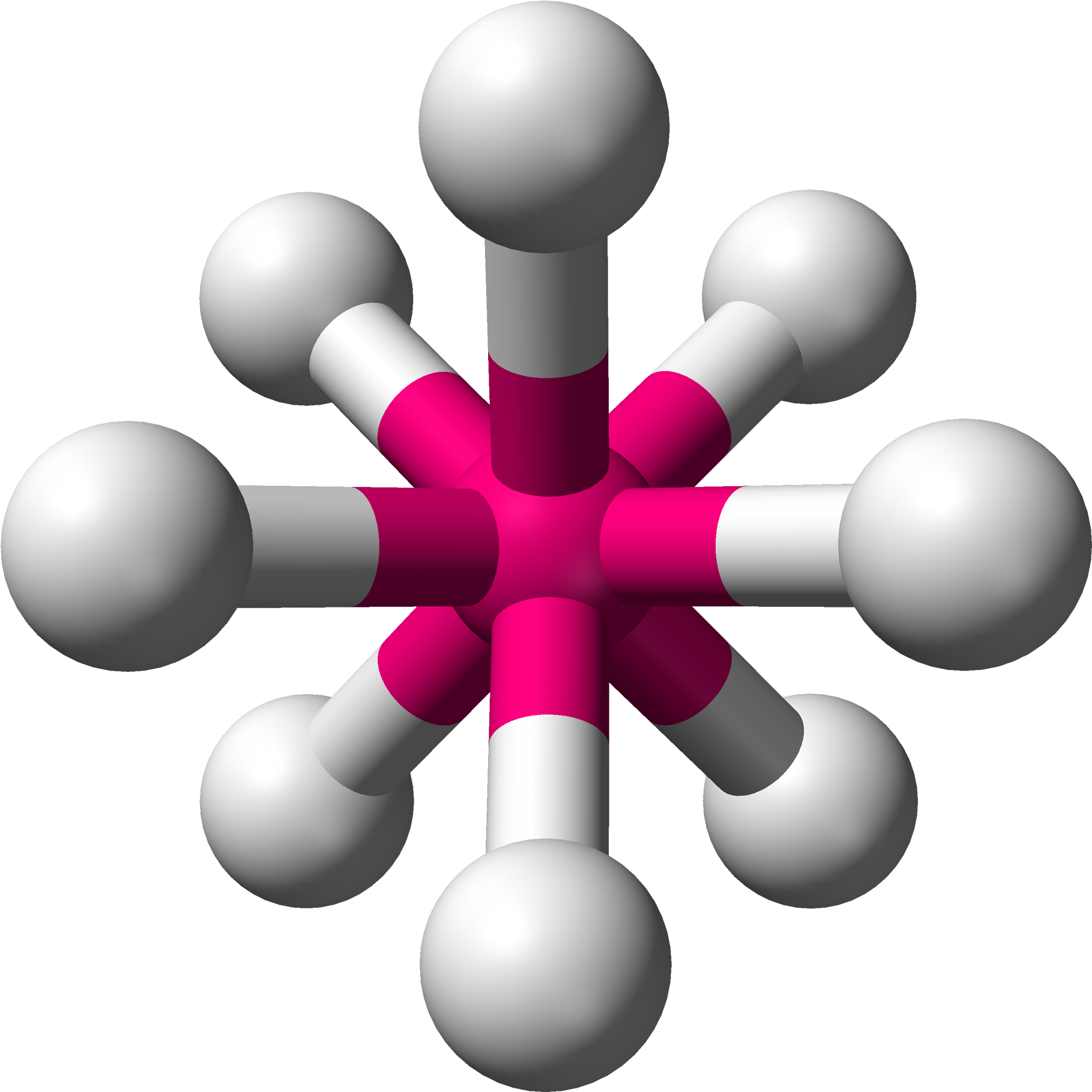 Ax8e0 3d Balls - Square Antiprismatic Molecular Geometry (2000x2000)
