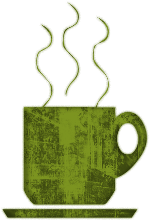 Green Grunge Clipart Icons Food Beverage Style Green - Green Cup Of Coffee Clipart (512x512)