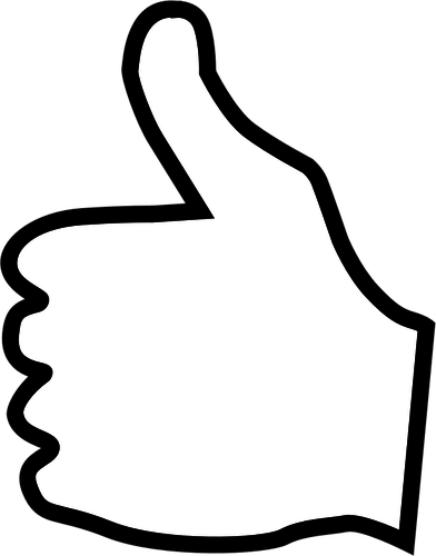 Left Hand Clipart - Thumbs Up Clipart Transparent Background (392x500)