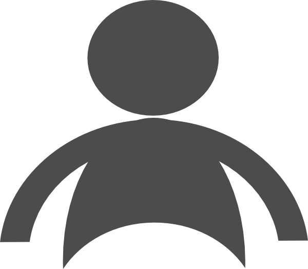Grey Person Clip Art At Clker - Clip Art (600x523)