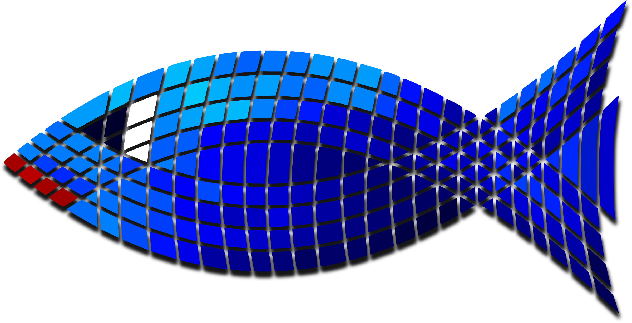 Big Image - Desenho De Peixe Em Mosaico (2400x1227)