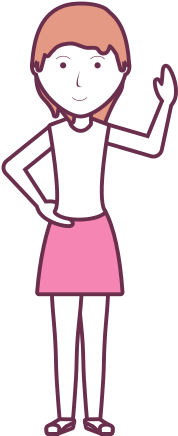 Cartoon Woman Standing Icon - Cartoon (550x550)