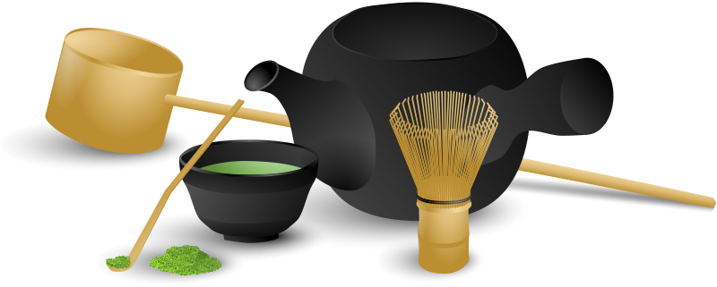 Japanese Tools Clipart Image - Japanese Tea Ceremony Clipart (800x321)