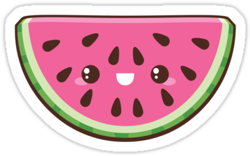 Cute Tea Cup Clip Art Kawaii Watermel - Redbubble Kawaii Watermelon Slice Tasche (375x360)