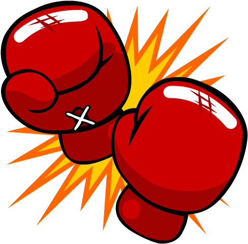 Boxing Glove Kickboxing Cartoon Punch - Cartoon Boxing Gloves (500x500)