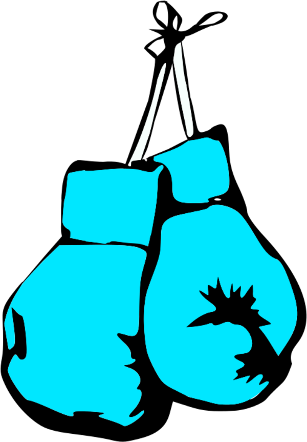 Blue Boxing Gloves Clipart - American Flag Boxing Gloves (600x862)