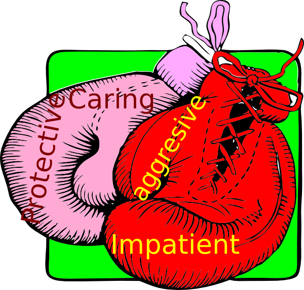 Large Boxing Gloves Clip Art At Clker - Baku Hantam (600x572)