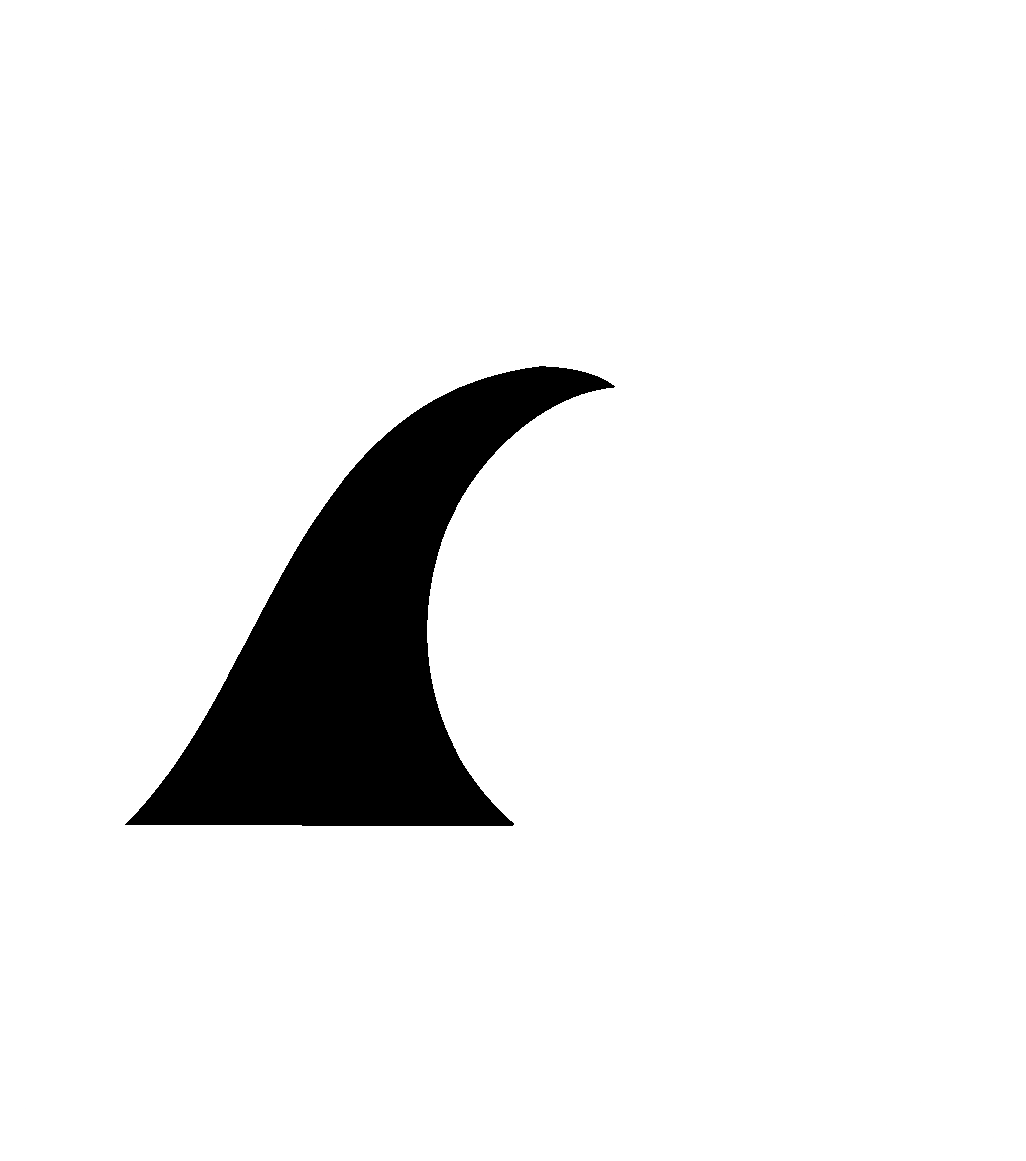 Uncw Seahawks Logo Black And White - Crescent (2400x2400)