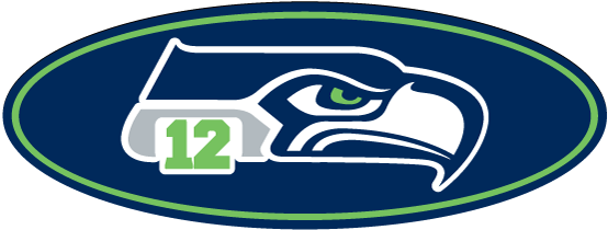 12th Man Seahawks Oval Sticker-decal Waterproof - Seattle Seahawks (600x238)