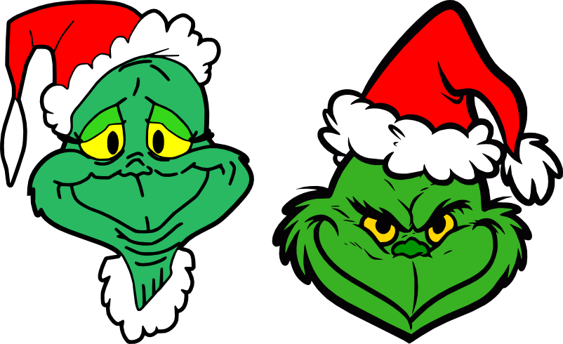 Movies, Personal Use, Grinch Faces1, - Grinch Clipart (802x490)