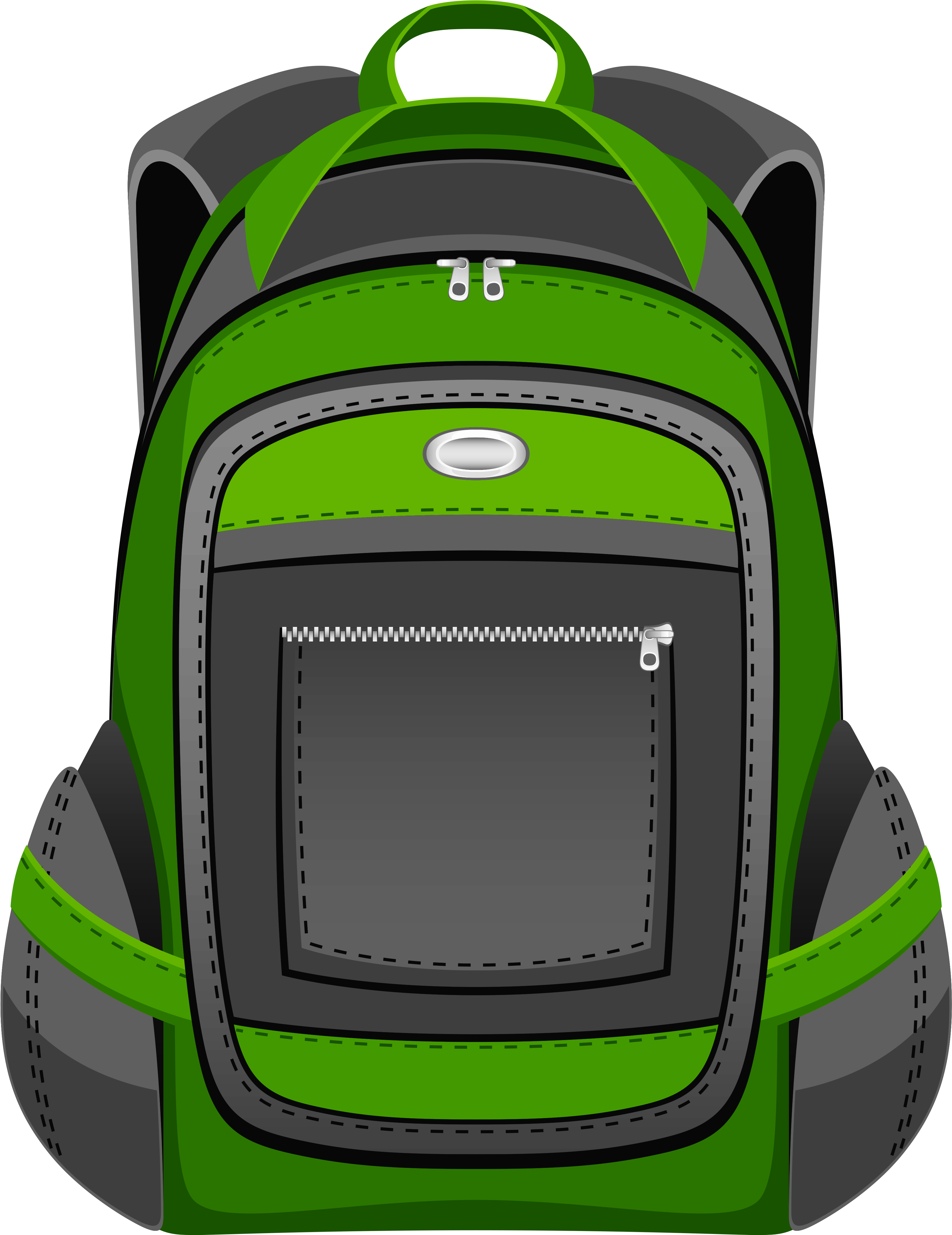 Free Backpack Clipart Clip Art Images - Green Backpack Png (3828x4886)