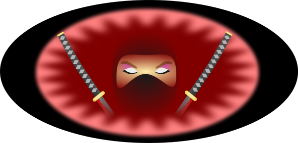 Ninja Woman In Red Png Images - Clip Art (600x289)