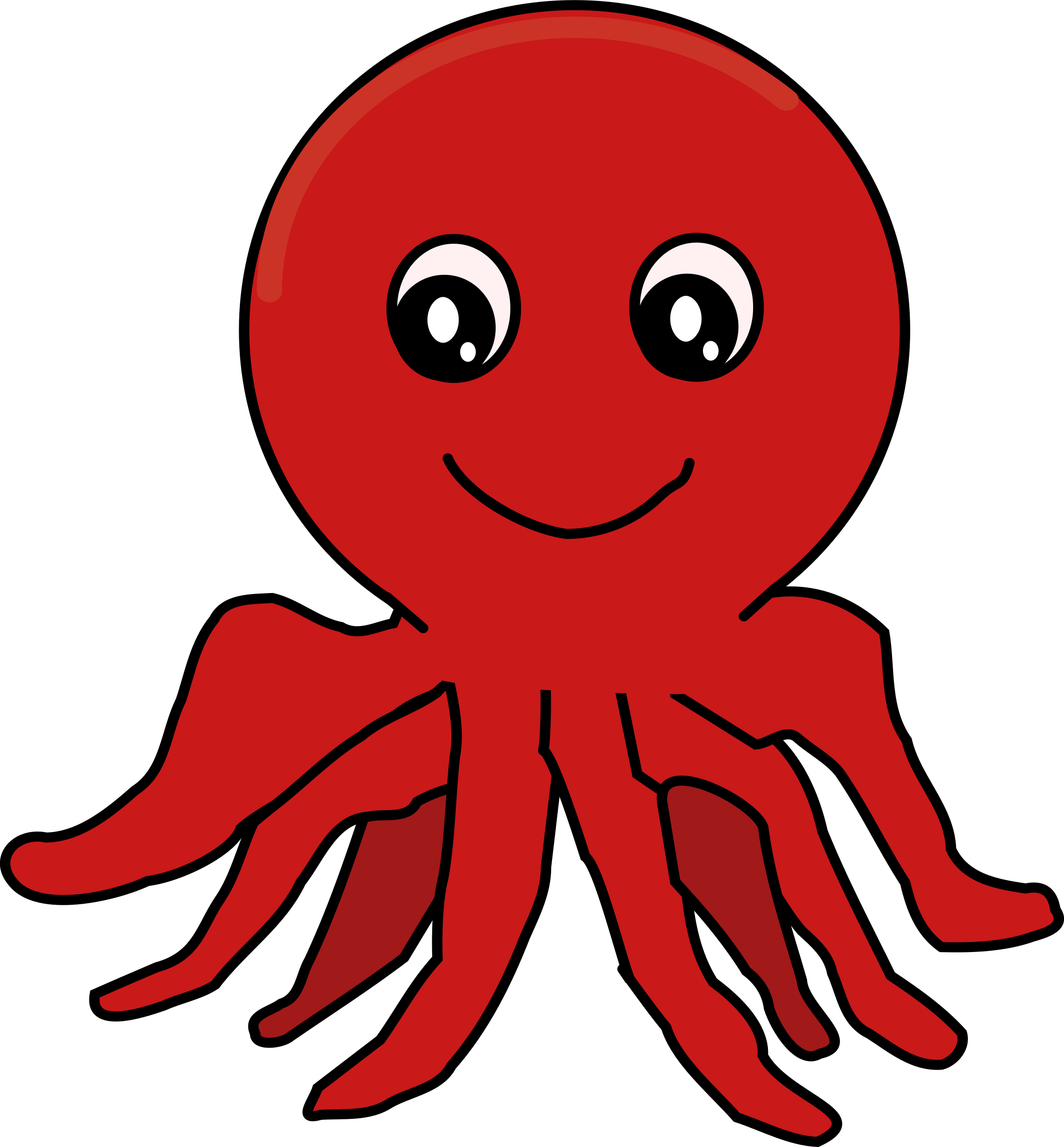 Clipart - Clip Art Octopus (2228x2400)