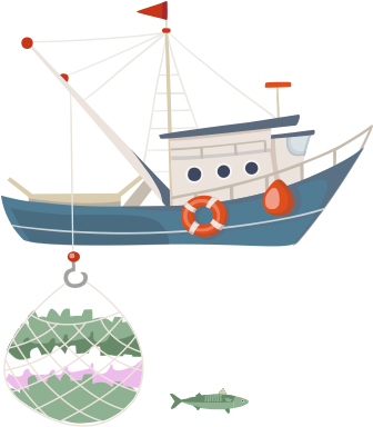 Boat - Fish Traceable In The Sea While Purse Seine Fishing (342x388)