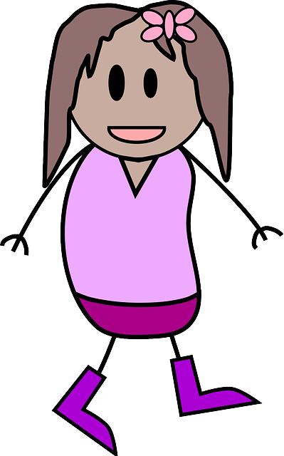Walking Child, Girl, Kid, People, Person, Walking - 3 Girls Stick Figure (399x640)
